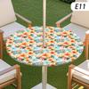 Round Table Cover Waterproof Oil-Proof Tablecloth Elastic Kitchen Dining Wedding Party Table Cover Outdoor Courtyard Home Decor