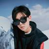 Winter snow sunglasses women's advanced sense sunscreen Internet celebrity glasses large frame square black new sunglasses men