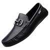 Doudou Shoes Men'S Genuine Leather Cowhide High-End Lazy One-Pedal Casual Shoes Breathable Loafers