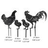 Metal Garden Stakes Rooster Hen with Chicks Outdoor Art Animal Decorations Outside Decor Yard Garden Ornaments