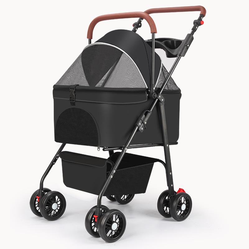 Foldable Pet Stroller for Dogs and Cats - Cross-Border Export