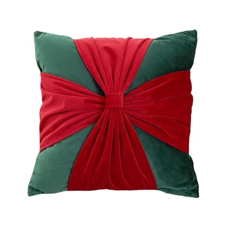 Рождественская Подушка-Подушка из Бархата с Бантом и Наполнителем для Домашнего Дивана 1990₽