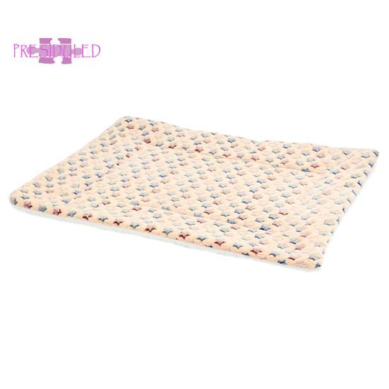 Мягкий коврик для сна для кошек, двухсторонний, легко моющийся, с узорами в виде звезд, утолщенный коврик для кошек и маленьких собак жёлтый