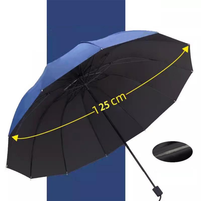 Sturdy Windproof & Rainstorm Resistant Extra Large Three-Fold Umbrella for Three