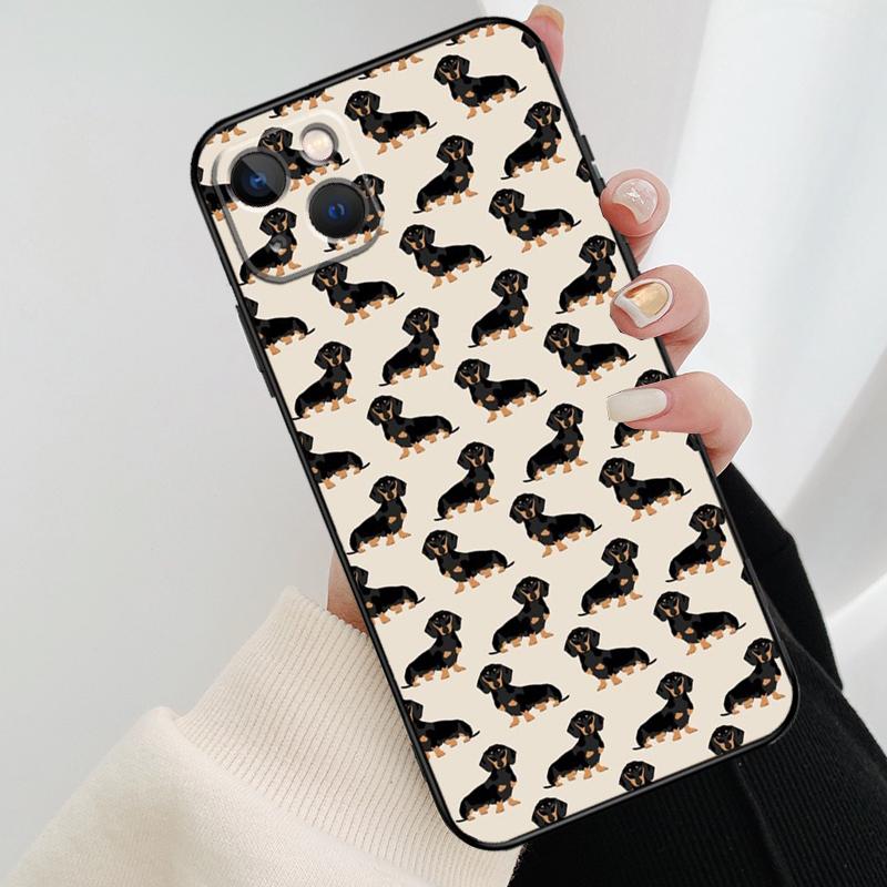Cute Dachshund Sausage Dog Phone Case For iPhone 17 Pro Max 16 15 11 13 12 14 Pro Max mini 15 16 Plus 16e 17 Air Cover
