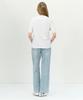 BASIC HOUSE Women'S Silket Sleeve Modulation Short Sleeve T-Shirt White Lzts3213