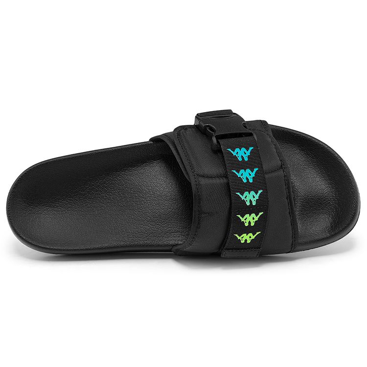 Kappa Logo Velcro Casual Slide Sandals Unisex Footwear Black K0CX5LT01D-990