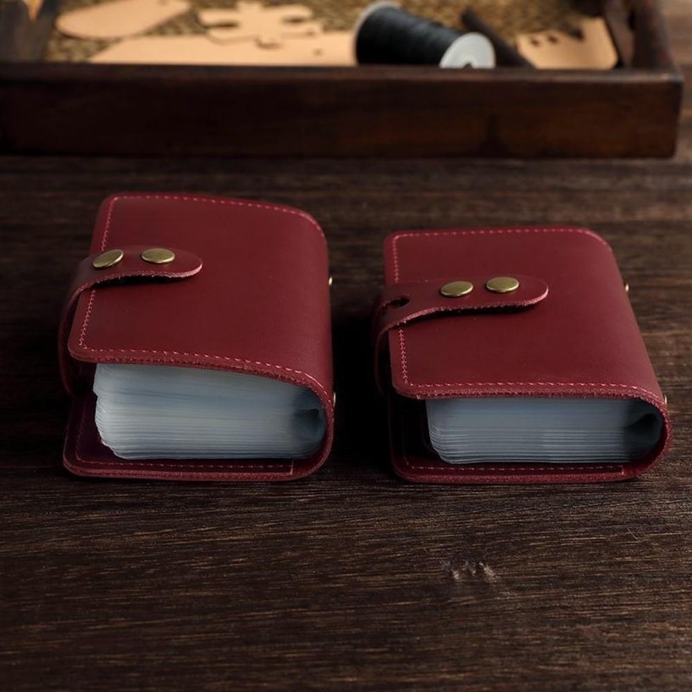 Fashion High-capacity Card Case PU Leather Unisex Business Card Holder 30 Bits Card Bag Men