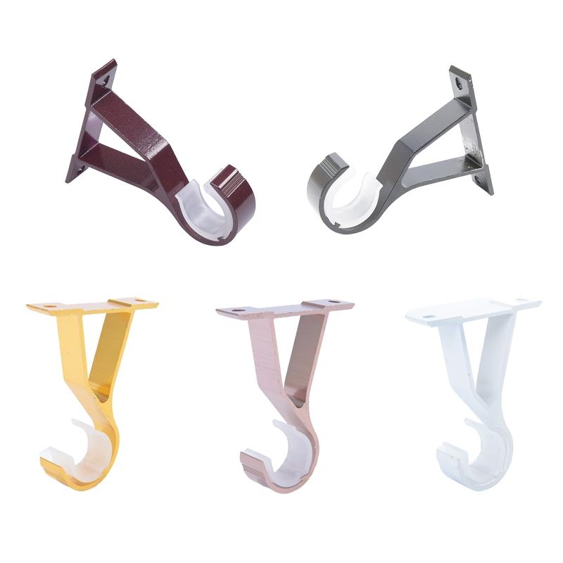 Aluminium Alloy Curtain Pole Bracket Metal Room Thickening Drapery Bracket for Home Office Dormitory Curtains