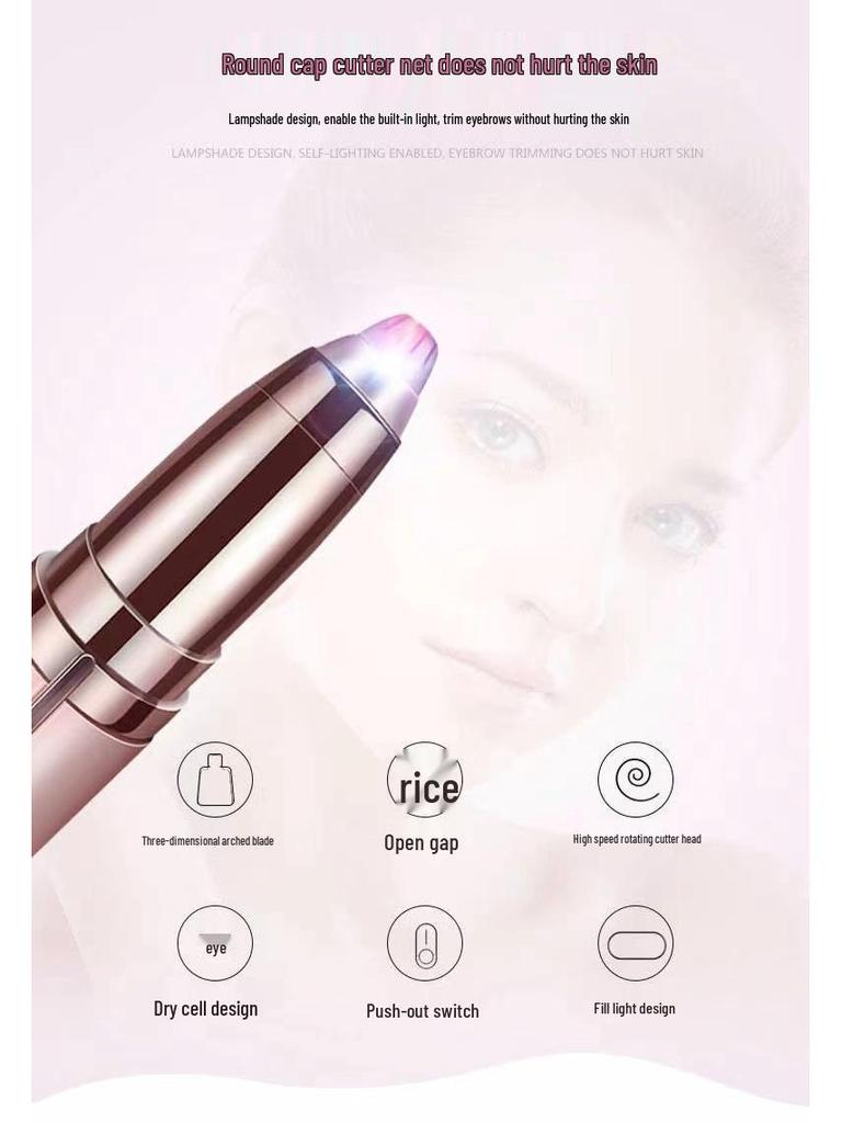 Electric Eyebrow & Nose Hair Trimmer - Unisex Automatic Shaper