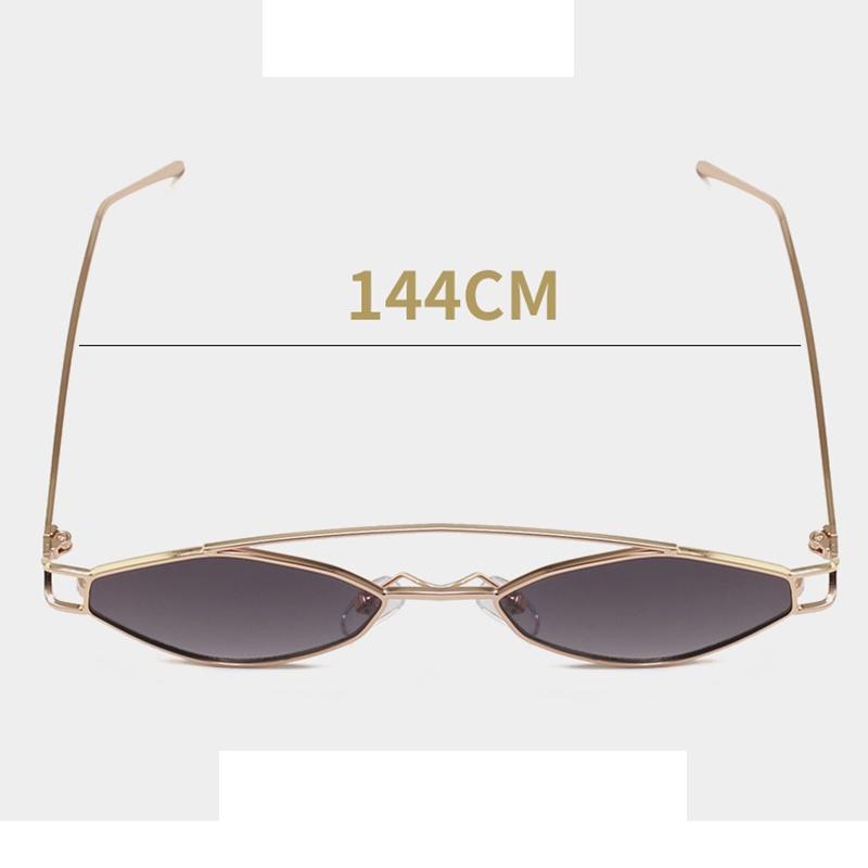 Timeless Women Vintage Sunglasses With Retro Small Metal Frame And Pc Lenses