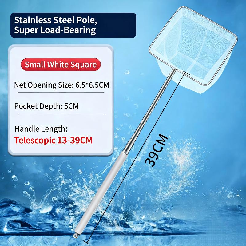 Fishing Landing Net Rustproof Corrosion Resistant Stainless Steel Fishing Net For Catchin Fish Shrimp Tank Aquarium Accessories