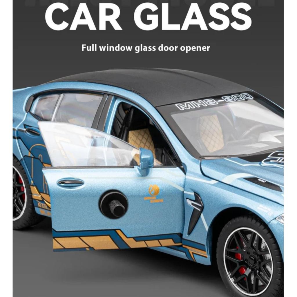 Similation 1/24 Scale BMW M8 Supercar Alloy Car Model , Sound and Light Pull Back Die Cast Children's Toy Collectibles Birthday Gift