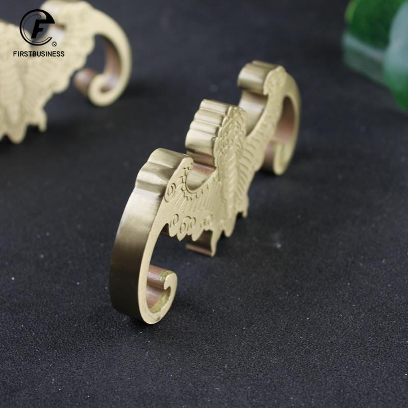 Classic Chinese Writing Brush Holder Stand With Decorative Bat(FU) Brass Copper Home School Home Office Writing Stationery Tools