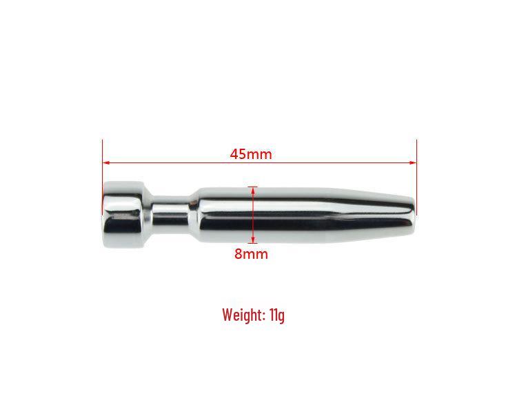 Hollow Metal Urethral Plug with Eye Pull Bead - Adult Stimulation Toy