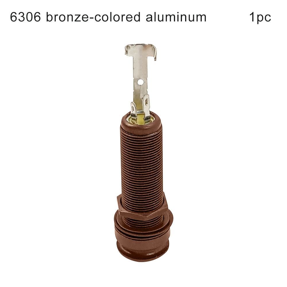 

6.35mm Plug Sockets Threaded Cylinder Endpin Jack Output Input Jack Plug Electric Guitar Pickup 4