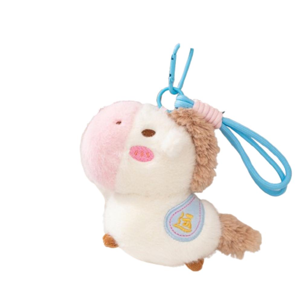Cartoon Colourful Horse Plush Pendant Keyring Simulation Horse Toy Keychain  New Year Gift