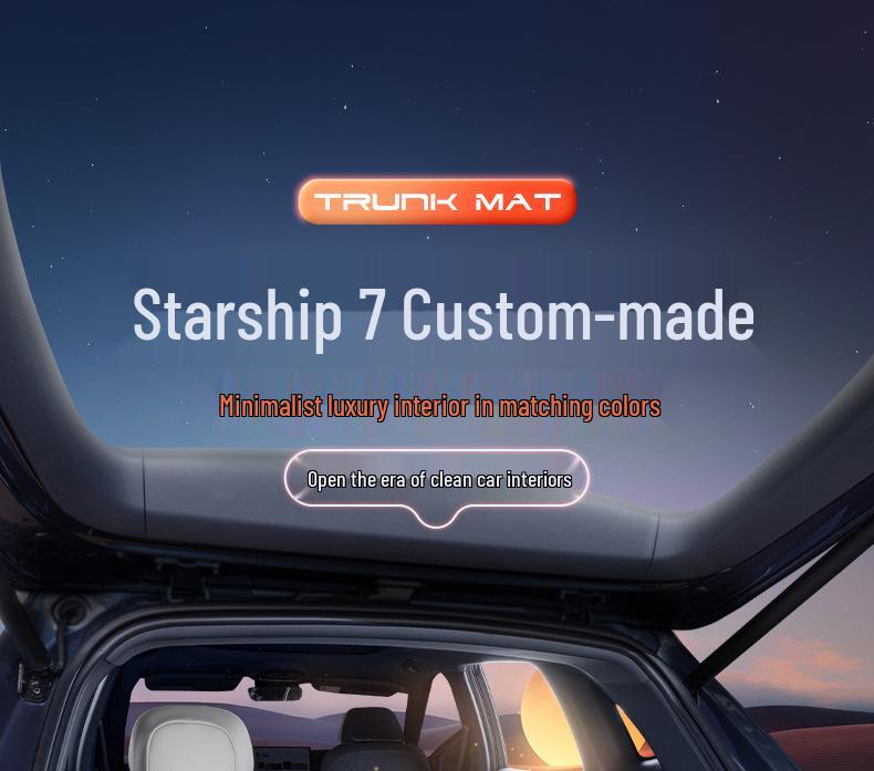 Tapis de coffre Galaxy Starship 7 à couverture intégrale - Ensemble de décoration intérieure EM-i, 25 modèles