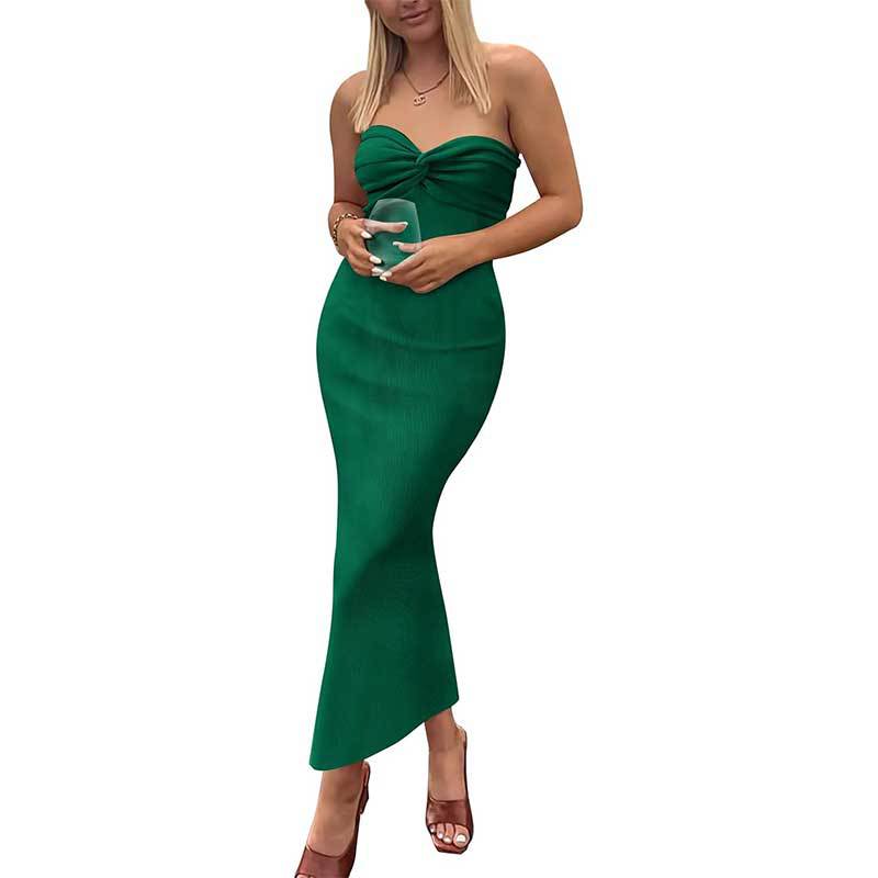 European and American cross-border women's hip skirt, Amazon's new hot explosion, slit backless slim fit, solid color sexy jumpsuit