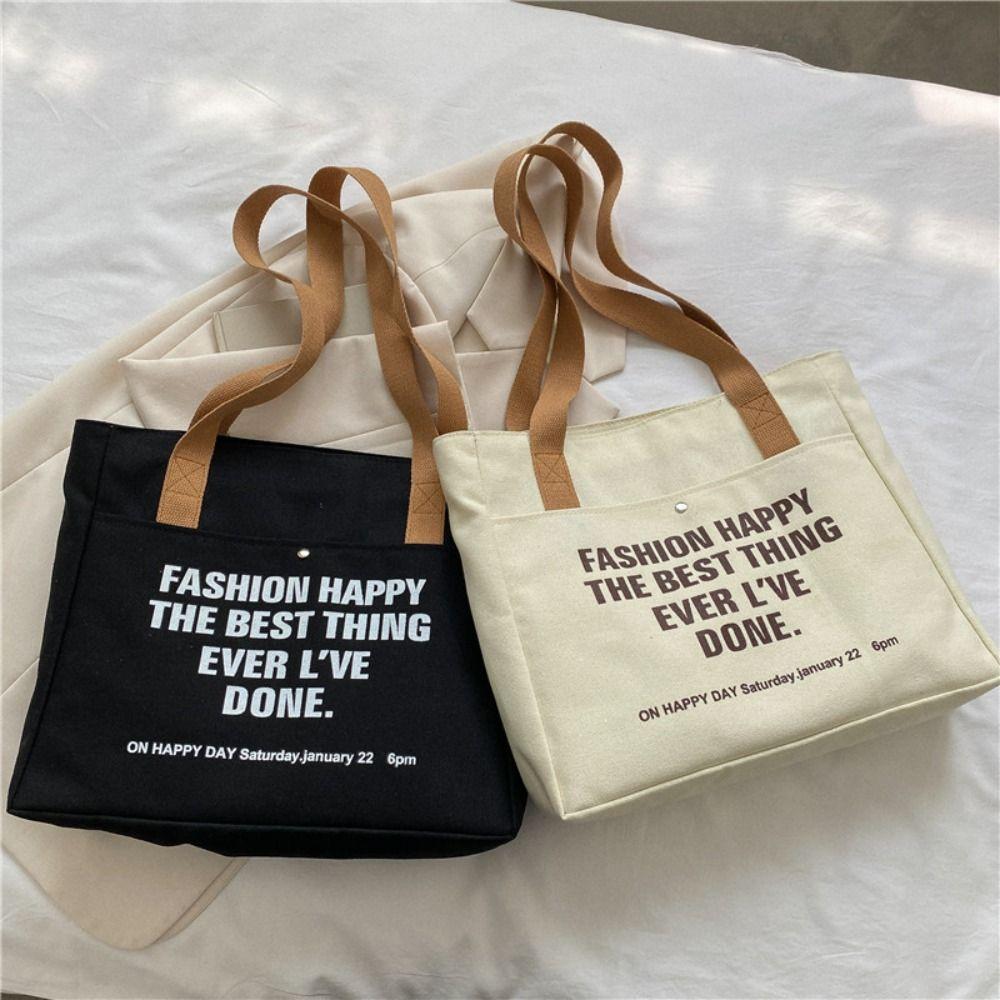 

Large capacity Shoulder Bags Letter Design Purses Handbags Fashion Canvas Bag