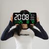 Modern Rectangular Digital Wall Clock With Led Display For Living Room And Office Use