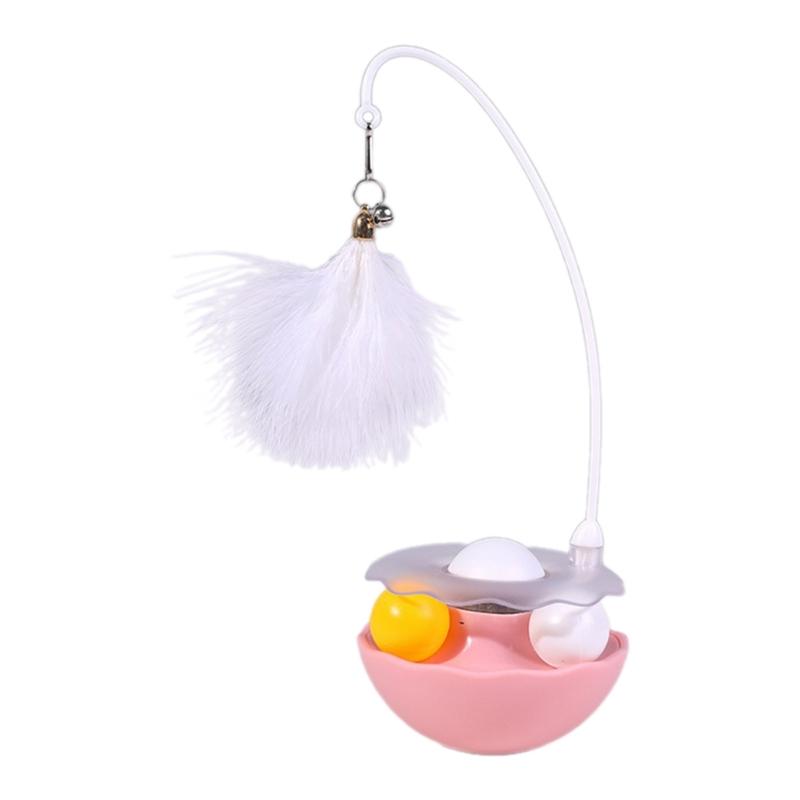 

Игрушка-палочка для кошек, пернатая игрушка, игрушка для кошек, пернатое дразнение со съемной палочкой для домашних кошек, игра 1 розовый