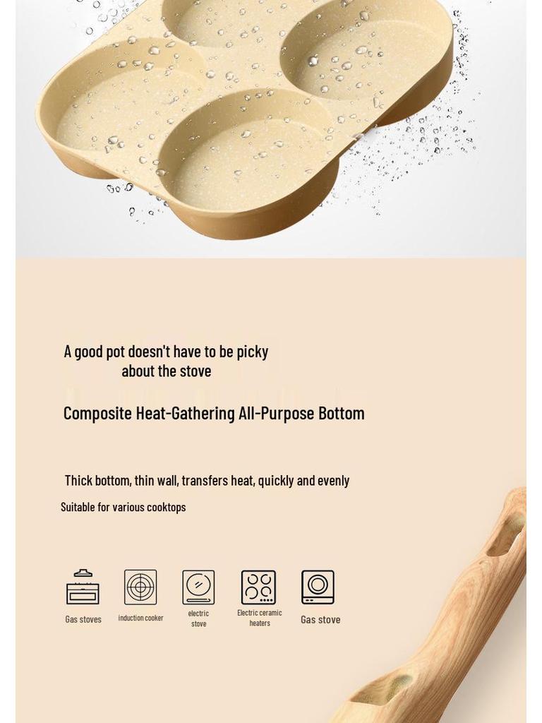 Temperature-Sensing Non-Stick Multi-Layer Frying Pan for Breakfast and Steaks