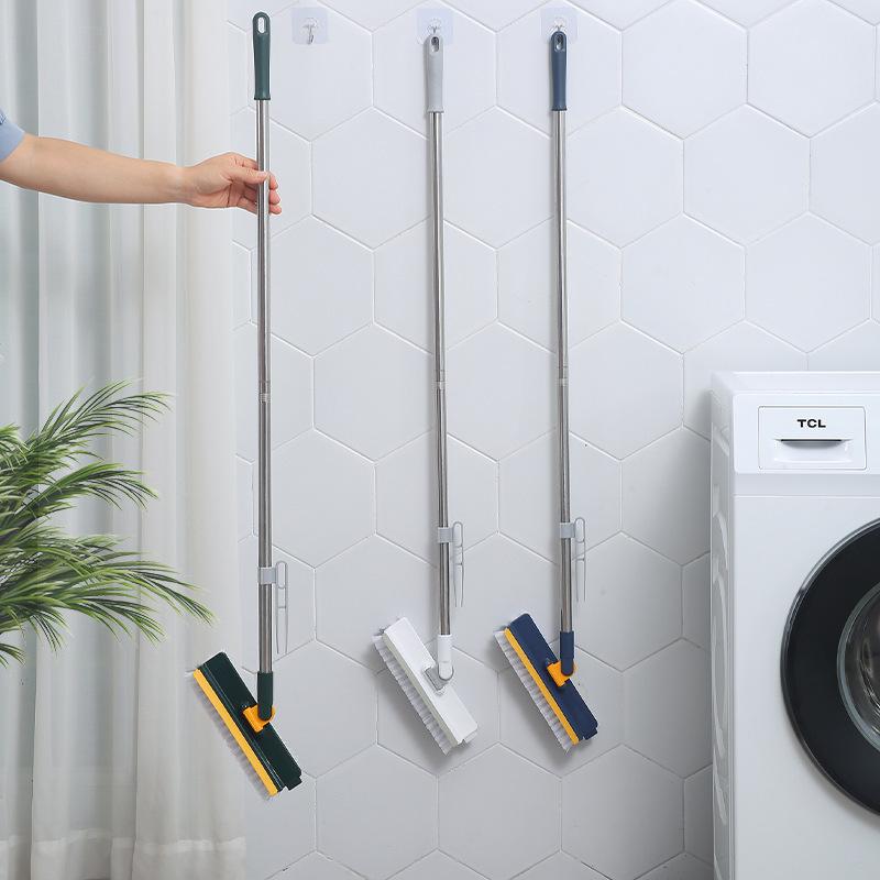 Multifunctional Long Handle Gap Brush & Tile Floor Squeegee