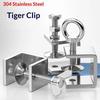 Galvanized Carbon Steel Tiger Clamp Multiple Shapes Open Height 20-130Mm Thickened Material Fixed Fixture Clamping Device