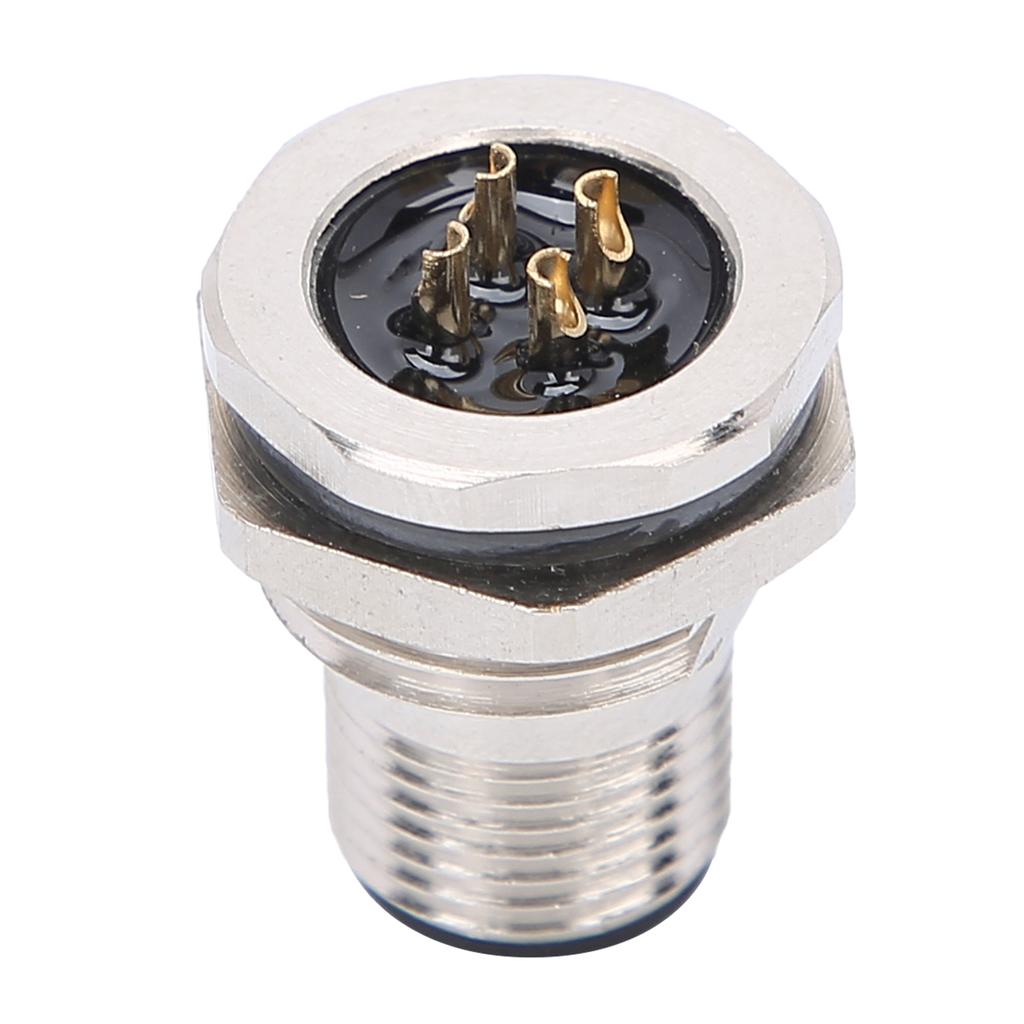 Waterproof Socket 4Pin Panel Back Mounting Waterproof Connector Electrical Supplies M12FP4
