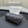 NEW Car Tissue Box Fashionable Polka Dot Bow Tie Hanging Tissue Box Creative Multi-functional In-car Tissue Paper Bag