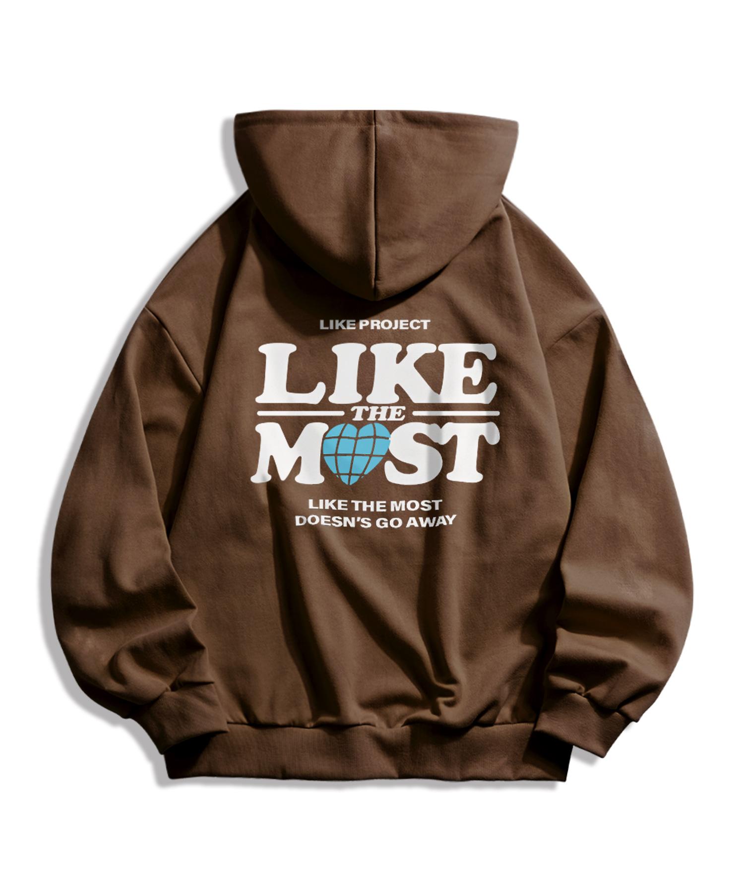 Худи оверсайз Like The Most Like Project_Коричневый Brown/S