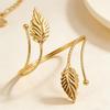 European-American Summer Leaf Adjustable Armband Bracelet Women