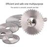 7Pcs/Set Circular Saw Cutter High Speed Steel Woodworking Cutting Discs for Woodworking Rotary Tool