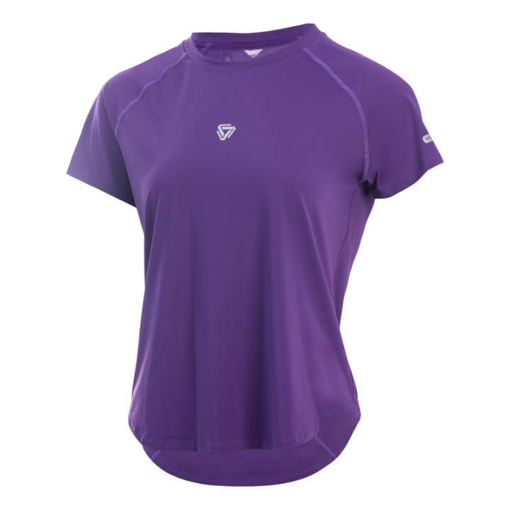 Damen Schnelltrocknendes Reflektierendes Mesh-Top - Atmungsaktives Rundhals Kurzarm für Laufen & Aerobic