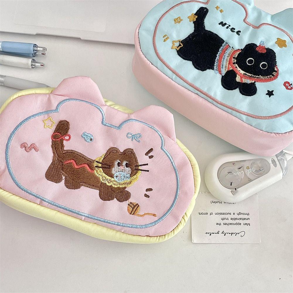 Multifunctional Cartoon Pencil Case Puppy Stationery Holder Bag Mini Cosmetic Bag  Girls