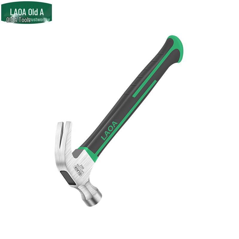 LAOA 16OZ Green-Black Dual-Color Handle Claw Hammer