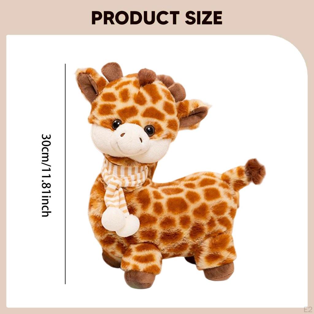 Giraffe Pillow Toy Doll Stuffed Animal Decorative Soft Cartoon Children Kids Birthday Gift for