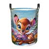 Anime Film Bambi Laundry Basket Collapsible Kawaii Cartoon Clothes Hamper for Baby Kids Toys Storage Bin