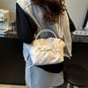 Elegante PU-Leder Schultertasche Große Kapazität Französische Handtasche Schleife Umhängetasche Streetwear