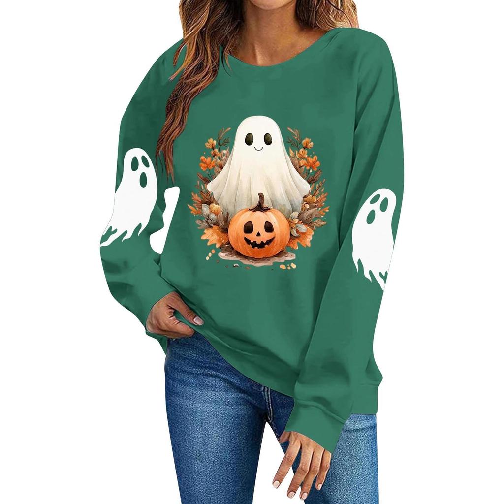 Women's Casual Halloween Hoodie Pullover Sweatshirt Long Sleeve for Holiday Party and Everyday Wear