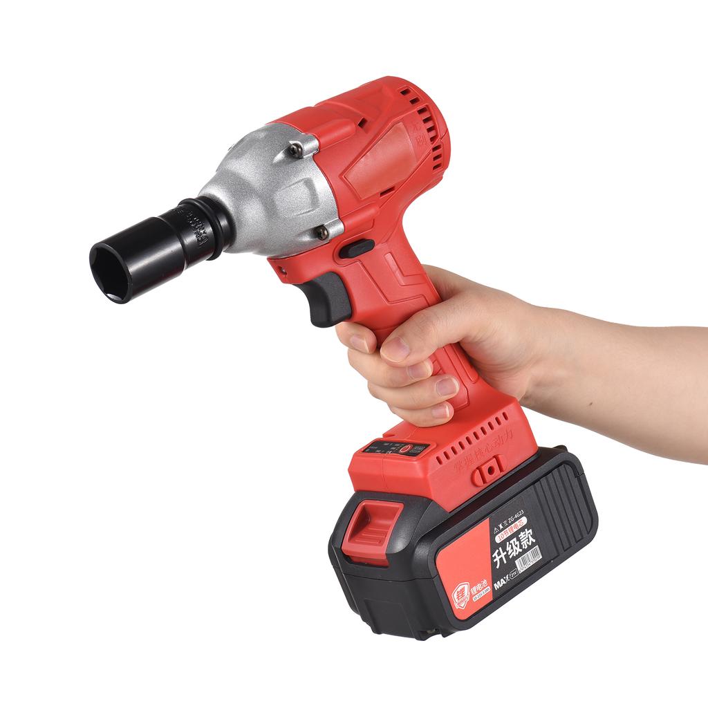 21 V kabelloser bürstenloser Schlagschrauber mit 1/2-Zoll-Bohrfutter, 320 Nm Drehmoment, 1980 W Handschrauber-Set