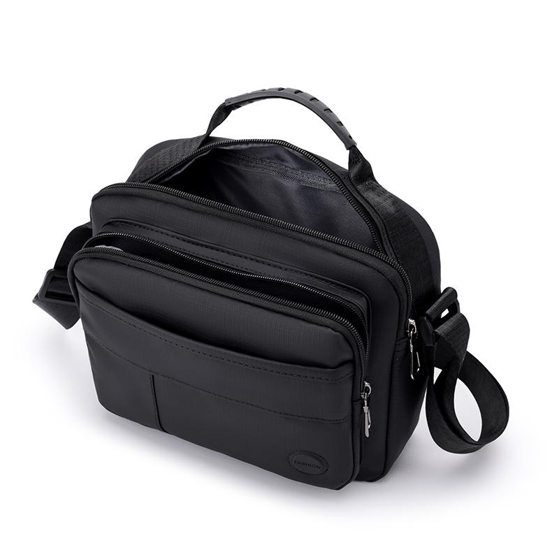 Men's Business Document Bag Lightweight Large Capacity Multi-Compartment Crossbody Bag Commuter Shoulder Bag