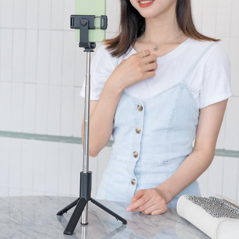 Cell Phone Selfie Stick Tripod Bluetooth Remote Wireless Selfi Stick Phone Holder Stand With Beauty Fill Light For Phone