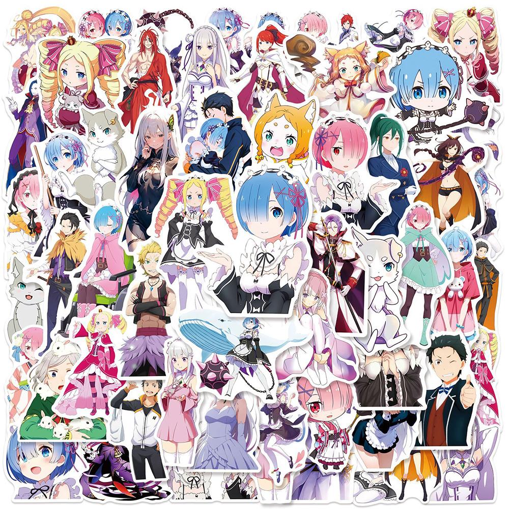 10/30/50 szt. Kawaii Rem Anime Re:Życie w innym świecie od zera Naklejki Kreskówka Naklejka Graffiti DIY Motocykl Gitara Rower