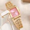 New Light Luxury Steel Belt Women'S Watch, Female Student Fashionable Simple Square Quartz Watch