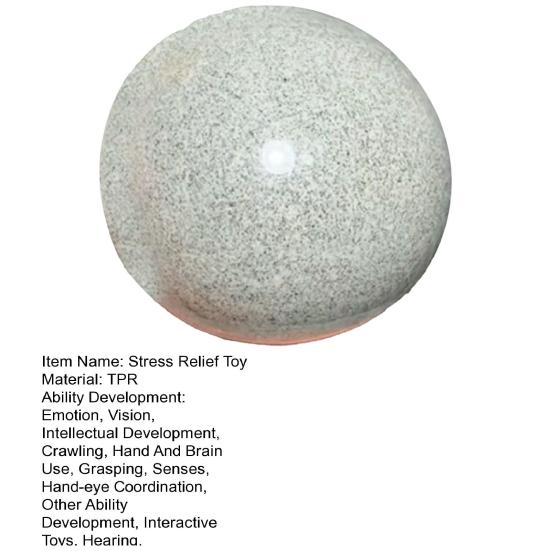 Stress Relief Stone Block Toy Portable Stretchy Hand Exercise Stress Ball Anti-anxiety Round Stone Squeeze Sensory Fidget Toy