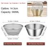 2 Pcs Mini Colander & Food Strainer, 304 Stainless Steel Small Mixing Colanders Bowl, 5.51 x 2.36 Inches