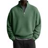 Men S Casual Long Sleeve Stand Collar Zip Up Loose Fit Waffle Sweatshirt