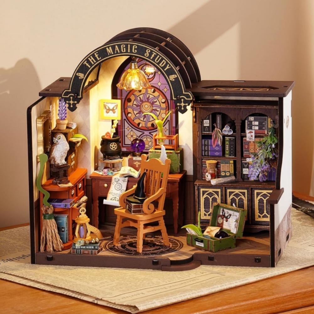 

Robotime Rolife Пекарня Бекки 3D Пазл DIY Миниатюрный Кукольный Домик Набор Удивительный Подарок для Детей DG161